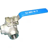 Шаровой кран трехходовой из нержавеющей стали ABRA-BV-15-L порт