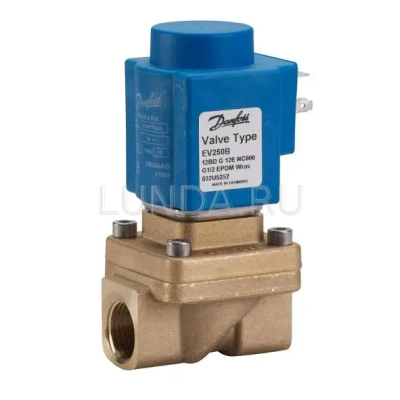 Клапан соленоидный EV250B с принудительным подъемом, с катушкой, Danfoss В Иркутске